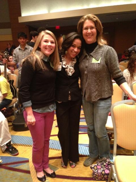 Kelly Rock (left) and Kristin Peavyhouse (right) congratulate junior Mynah Holloway after she found out she was elelcted the Beta Club's state secretary at the 2013 convention held last month at the Marriott Marquis in Atlanta. 