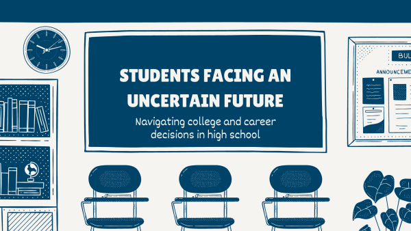 A seemingly infinite amount of options looms over high school students looking toward their future. The pressure to make college and career decisions is daunting, but it is important to remember that these choices do not define one’s future.