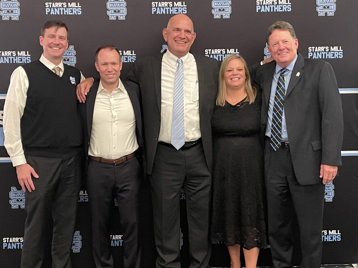 This past weekend, Starr’s Mill inducted its 2024 Hall of Fame class. Inductees included (from left) Austin Enriquez, Don Lambing, Mike Houghtaling, Allison (Graham) Ripley, and Sam Sweat. Next year's recommendation form will open in around January or February and will stay open through the summer.  