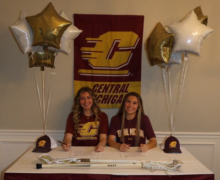 Senior twins Sofia and Sara Marshburn officially signed their Letter of Intent to continue their lacrosse careers together at Central Michigan University.