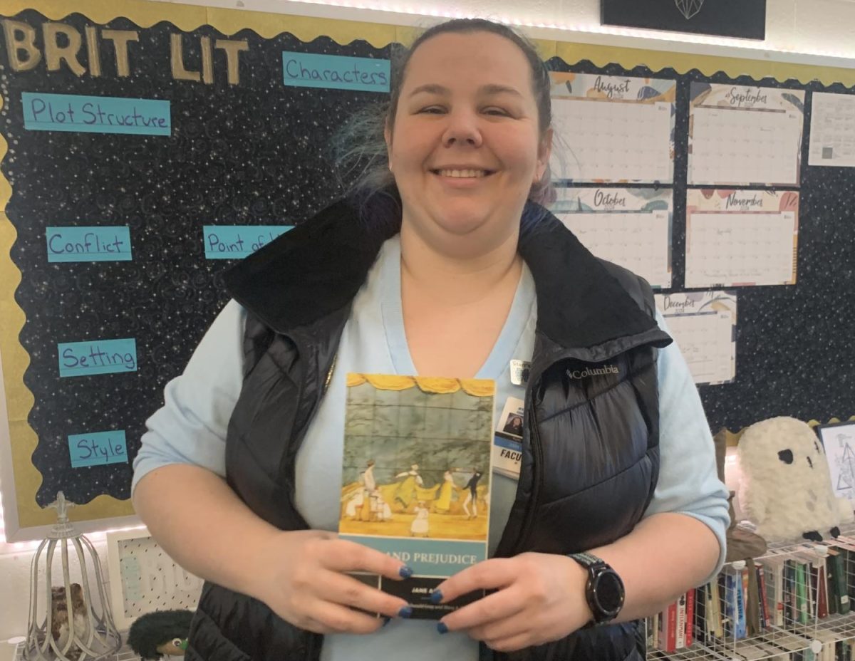 English teacher Kelly Corallo recently reread “Pride and Prejudice” by Jane Austen. The book is a romance that follows the perspective of a young woman in the early 19th century battling gender prejudices to make the most of her situation.