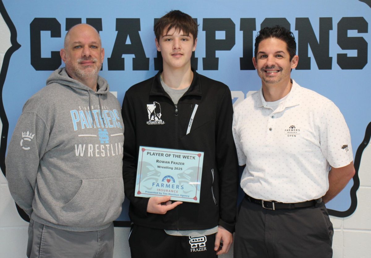 Junior Rowan Frazier is recognized as the fifth Farmers Insurance Player of the Week for the winter sports season. He was selected for his dedication and work ethic in practices and at matches. 