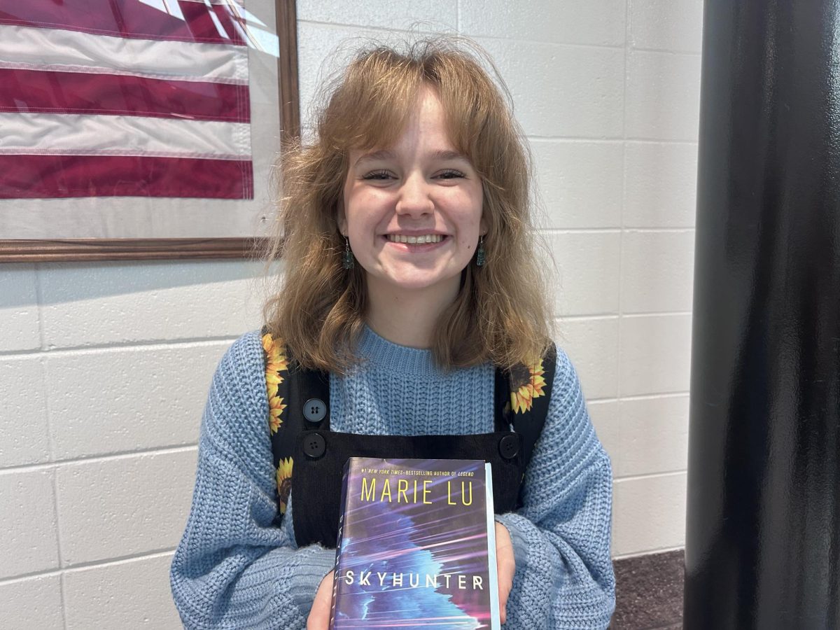 Sophomore Layne Johnston recently read “Skyhunter” by Marie Lu. Set in the last free nation on earth, this dystopian book follows Talin and her journey being a striker.