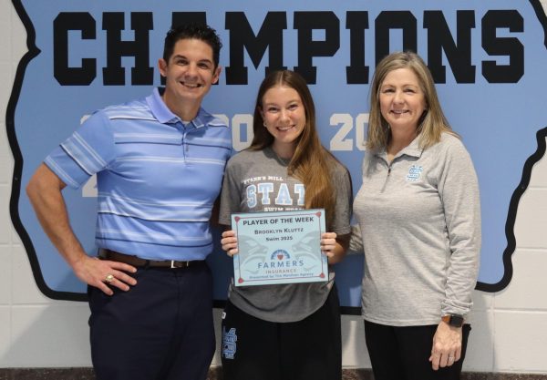 Senior Brooklyn Kluttz has been named the eighth Farmers Insurance Player of the Week for the winter sports season. Kluttz was selected by head coach Robin Huggins due to her work ethic that helped her qualify for state in two events.