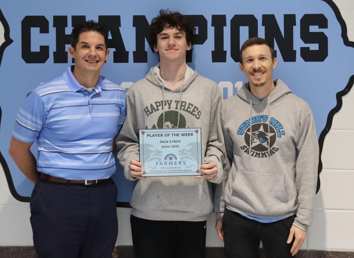 Junior Jack Lynch is recognized as the ninth Farmers Insurance Player of the Week for the winter sports season. He was selected for working hard to be the best he can be, and being a good teammate to his fellow swimmers.