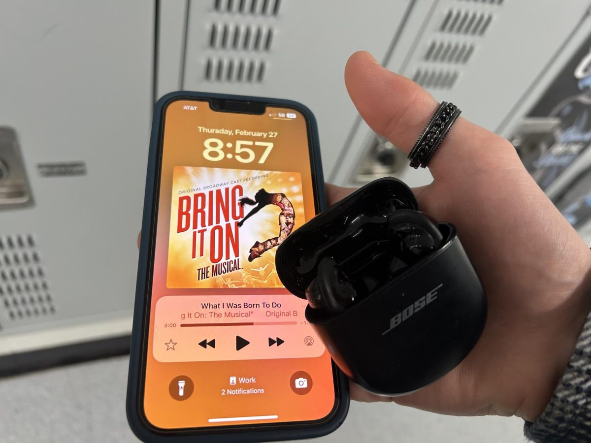 Drama teacher Cody Ward has been listening to “What I Was Born To Do” from the musical “Bring It On.” Ward enjoys listening to the entire soundtrack, but this opening number is what he is currently hooked on.