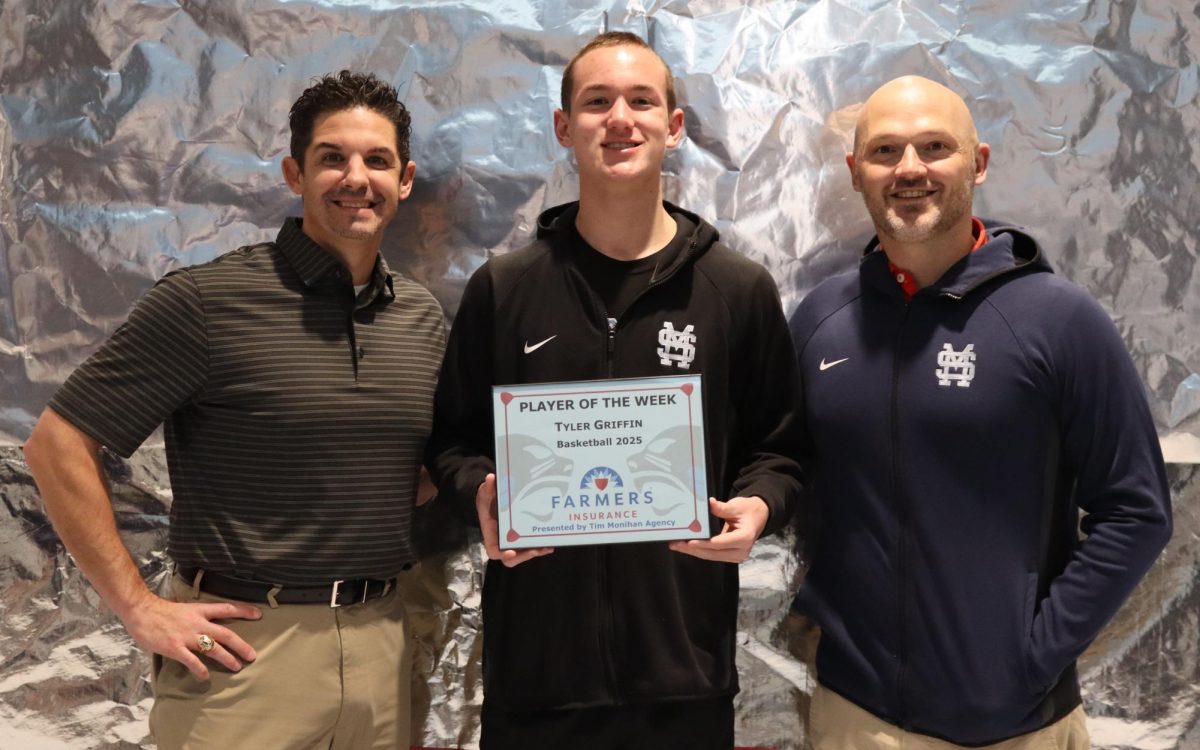 Sophomore Tyler Griffin has been selected as the 10th Player of the Week for winter sports. Coach Josh Reeves chose Griffin because of his huge performance in recent games.