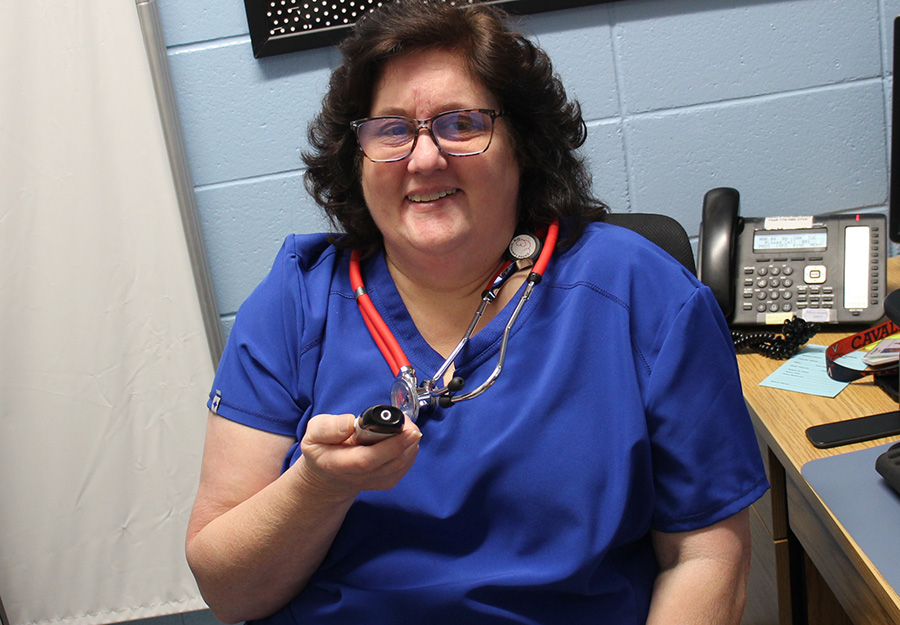 New nurse Donna Lawrence’s objective is to be a source of trust, while also caring about the health of students. Since she found her passion at a young age, she has done the work necessary proving students are in good hands.